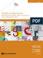 Schools As Organizations: Examining School Climate, Teacher Turnover, and Student Achievement in NYC