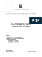 Tomo i - Censo de Comunidades Indígenas en Perú