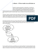 Artículo Escrito Por Dinero - Cómo Vender Sus Artículos en Línea