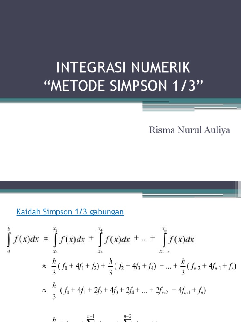 Metode Simpson Sepertiga