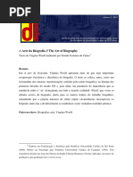 WOOLF, Virginia. a Arte Da Biografia.