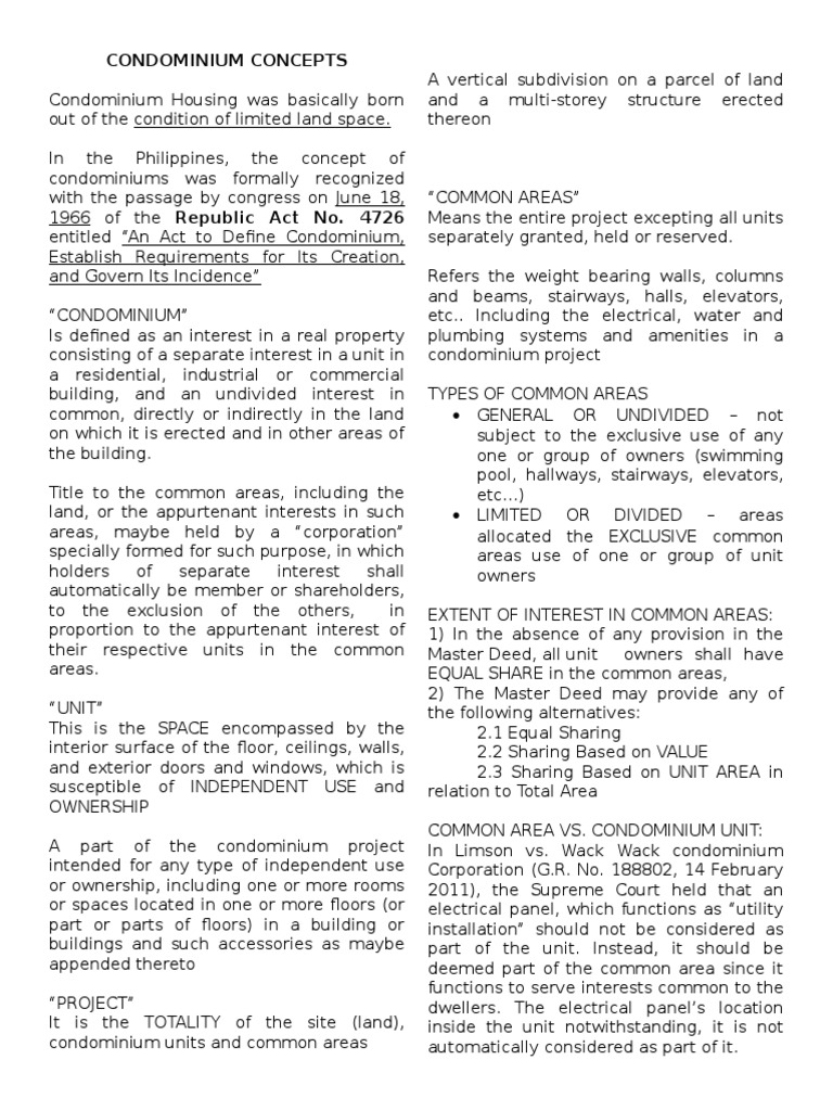 Condominium Concepts | PDF | Condominium | Deed