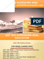QNT 565 HOMEWORK Real Education