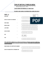 Association of Mutual Funds in India: Application Form For Renewal of Arn/ Euin