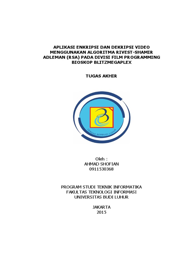 Aplikasi Enkripsi Dan Dekripsi Video Men