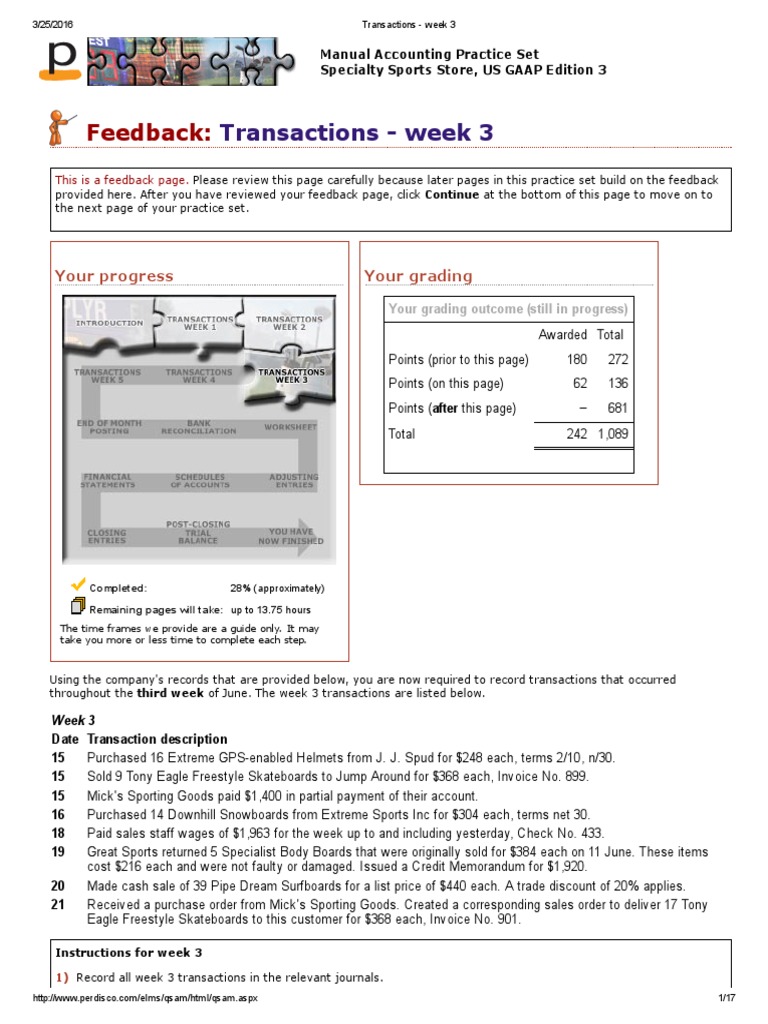 Transactions - Week 3 | PDF | Debits And Credits | Financial Transaction