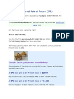 Internal Rate of Return