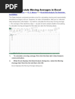 How To Calculate Moving Averages in Excel