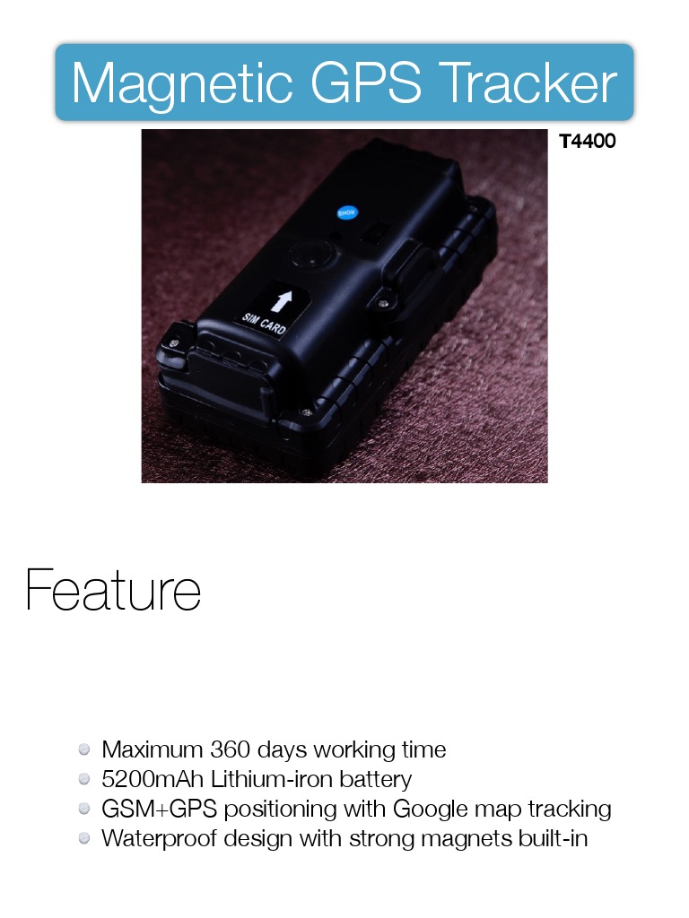 T4400 Magnetic GPS Tracker Overview | PDF | Technology & Engineering