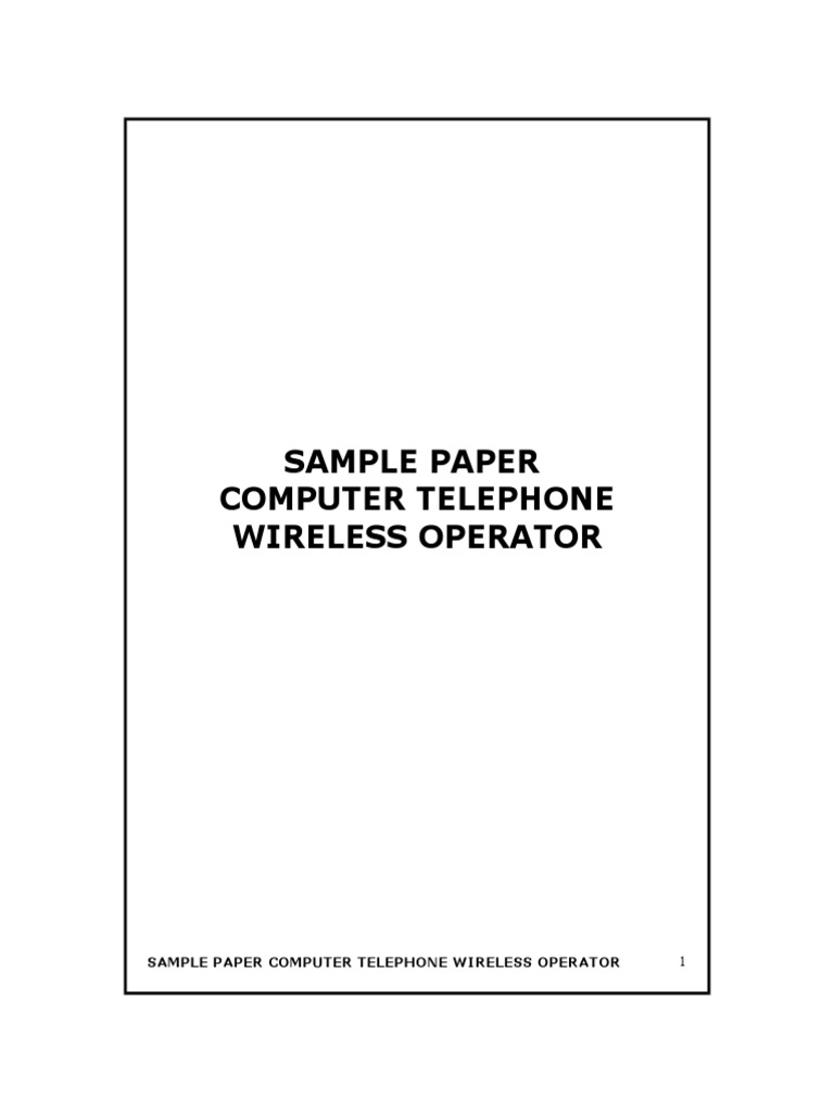 Computer Telephone Wireless Operator | PDF | Language Arts & Discipline ...