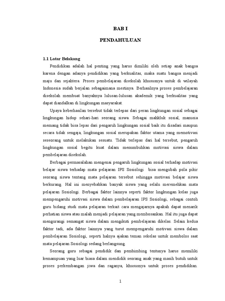 Proposal Penelitian Sosiologi