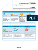 Atividade Quimica 9 Ano