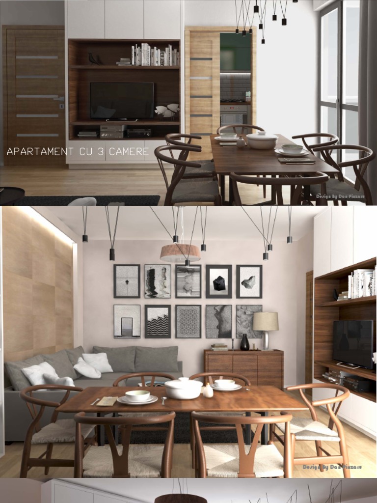 Apartament Cu 3 Camere: Design by Dan Pinzaru | PDF