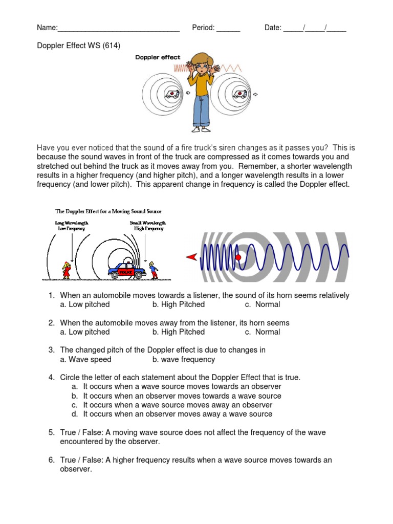worksheet Doppler Effect Worksheet collection of doppler effect worksheet adriaticatoursrl worksheet
