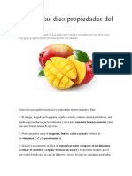 Conoce Las Diez Propiedades Del Mango