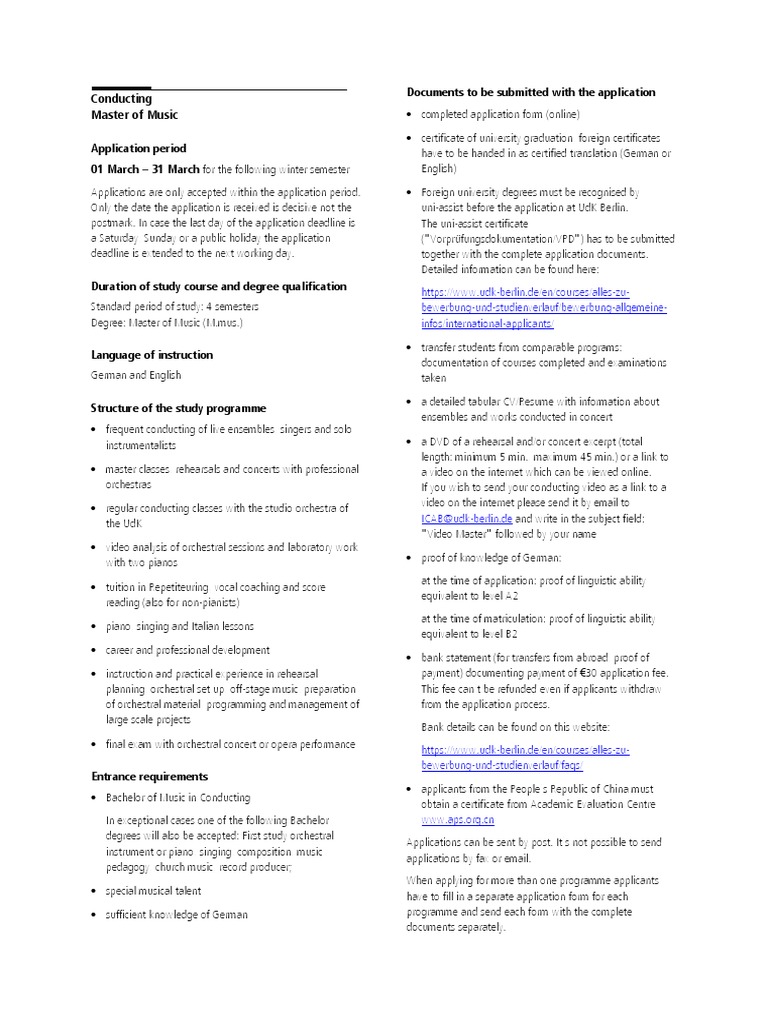 Udk Audition Orchestras Conducting