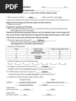 Periodic Table Worksheet