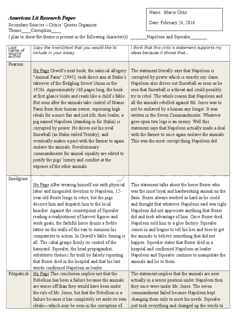 Corruption in Animal Farm's Leadership | PDF | Young Adult