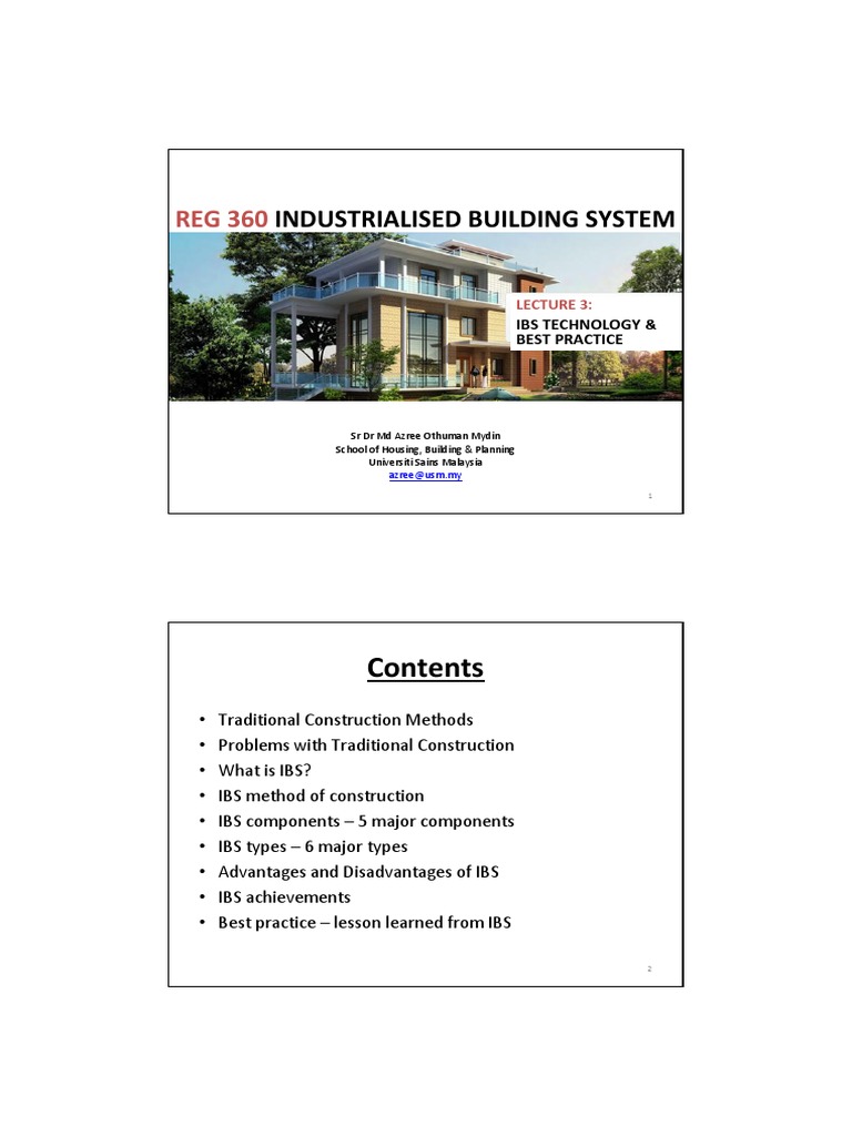 Understanding IBS in Construction | PDF | Precast Concrete | Engineering