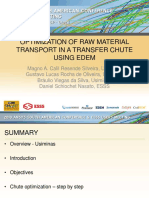Optimization of Raw Material Transport in A Transfer Chute Using Edem