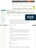 Determina El Mejor Método Para Resolver Un Sistema Lineal