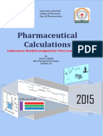 Kerbala University Lab Booklet for Pharmaceutical Calculations