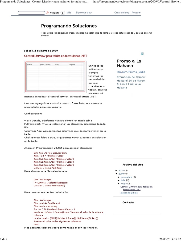 ListView en .NET: Guía de Configuración y Uso | PDF | Finanzas y dinero ...