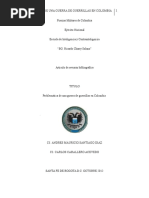 Articulo - Problematica de Una Guerra de Guerrillas en Colombia