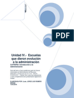 Guia Unidad IV - Escuelas Que Dieron Evolución A La Administración