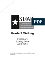 2014 Staar GR 7 Expository SG