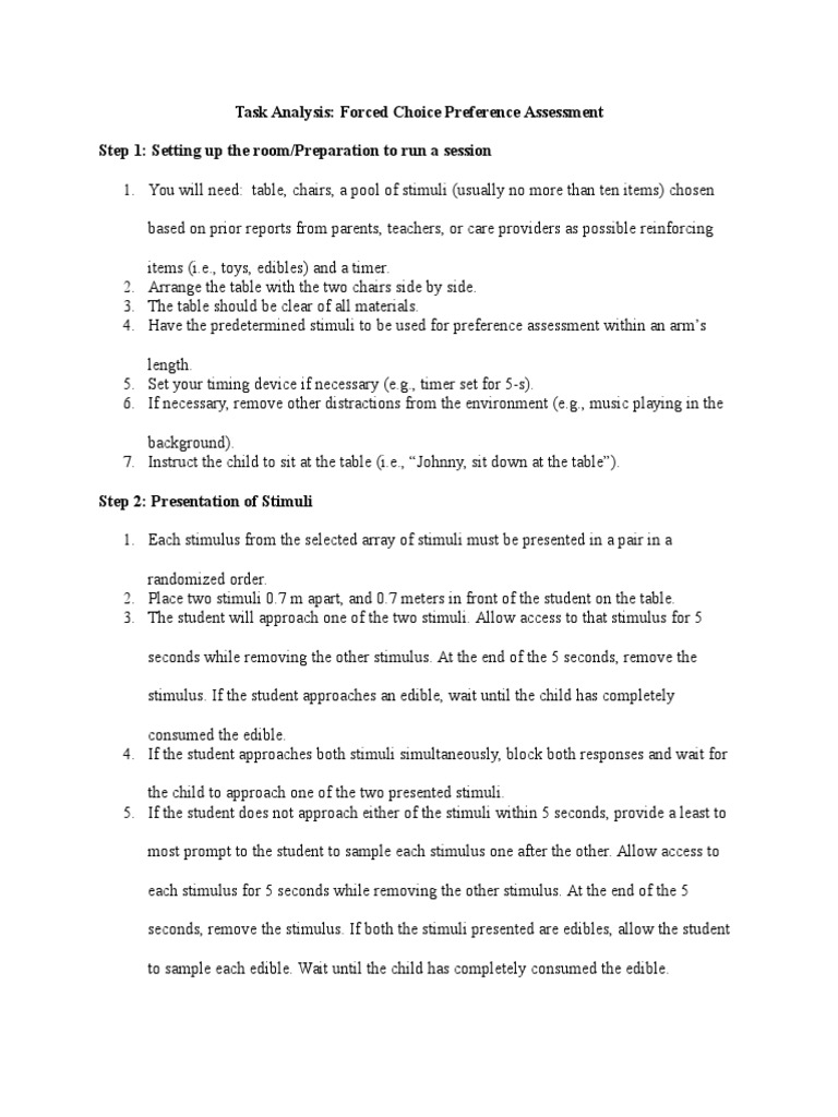 Ta forced choice preference assessment del pdf stimulus physiology