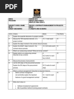 Contracts Management in Projects