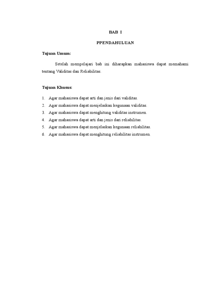 Makalah Validitas Dan Reabilitas