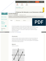 Resolver Sistemas Sin Solución o Con Soluciones Infinitas Usando Gráficos