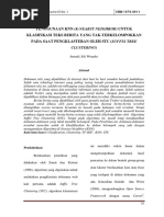 Download KLASIFIKASI TEKS MENGGUNAKAN KNN K-NEARST NEIGHBOR PADA GROUP BERITA by Syahroni Wahyu SN305978386 doc pdf