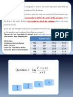 Limit Excercises Student Version