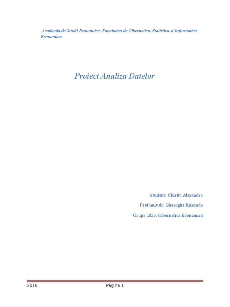 Analiza Datelor