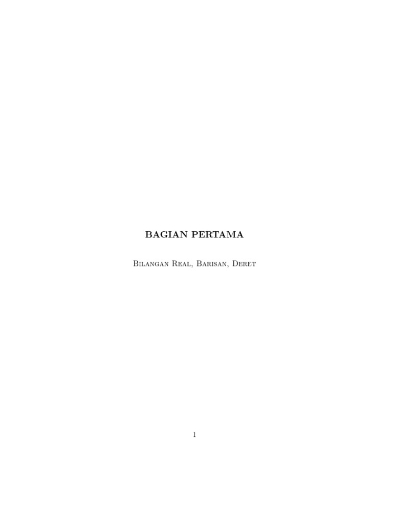 Bilangan Real: Definisi dan Sifat-sifat | PDF | Metode & Bahan Ajar