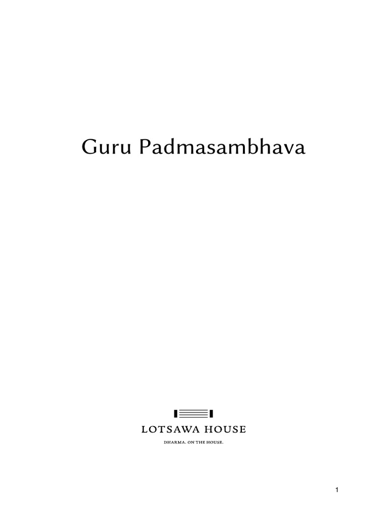 Guru Padmasambhava Collection of Lotsawa House PDF