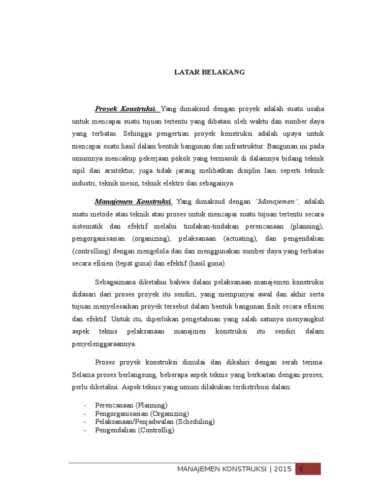 Makalah Pengendalian Proyek