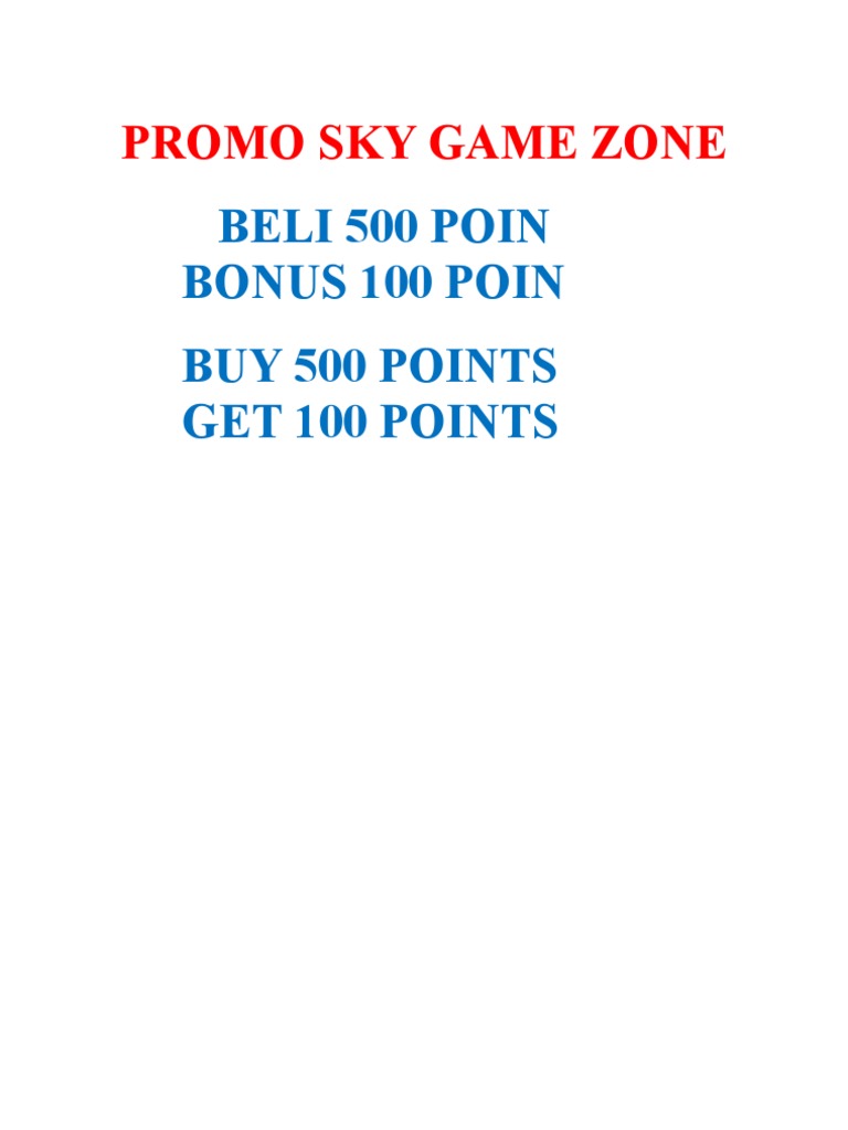 Promo: Buy 500 Points, Get 100 Bonus | PDF