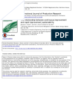 The Relationship Between Continuous Improvement and Rapid Improvement Sustainability 2014