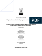 Curso: Formulación de Proyectos de Inversión Publica