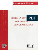 Reinhard Frank - Sobre La Estructura Del Concepto de Culpabilidad (Introducción de Gonzalo D Fernández)