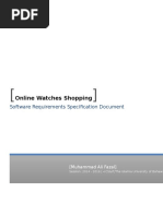 Online Watches Shopping: Software Requirements Specification Document