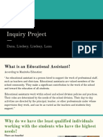 Inquiry Project: Dana, Lindsey, Lindsay, Lana