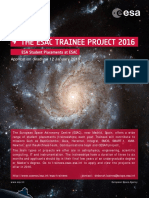 The Esac Trainee Project 2016: ESA Student Placements at ESAC