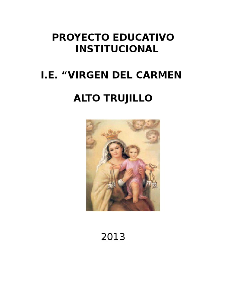 Proyecto Educativo I.E. Virgen del Carmen | PDF | Plan de estudios ...