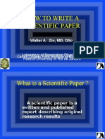 How To Write A Scientific Paper: Walter A. Zin, MD, DSC