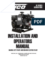 Installation and Operators Manual: de Series Generators